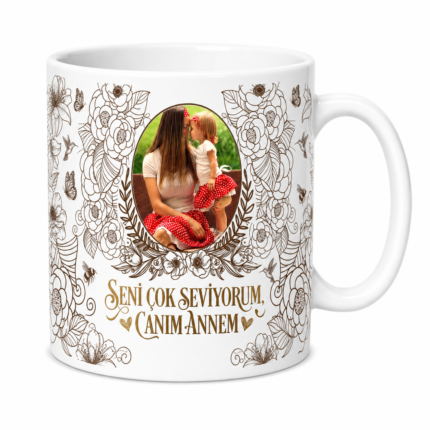 Canım Annem Fotoğraflı Sevgi Kupa