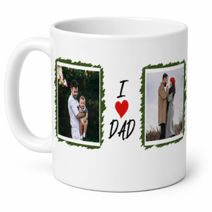 Fotoğraflı I Love Dad Tasarımlı Kupa