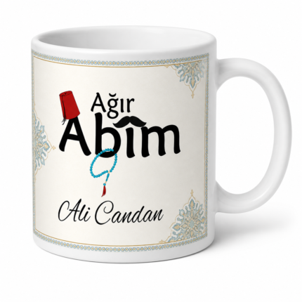 Ağır Abim Kişiye Özel İsimli Kupa