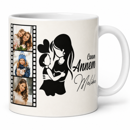 Canım Annem Fotoğraflı Film Şeridi Kupa