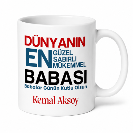 Kişiye Özel “Dünyanın En Mükemmel Babası” İsimli Kupa